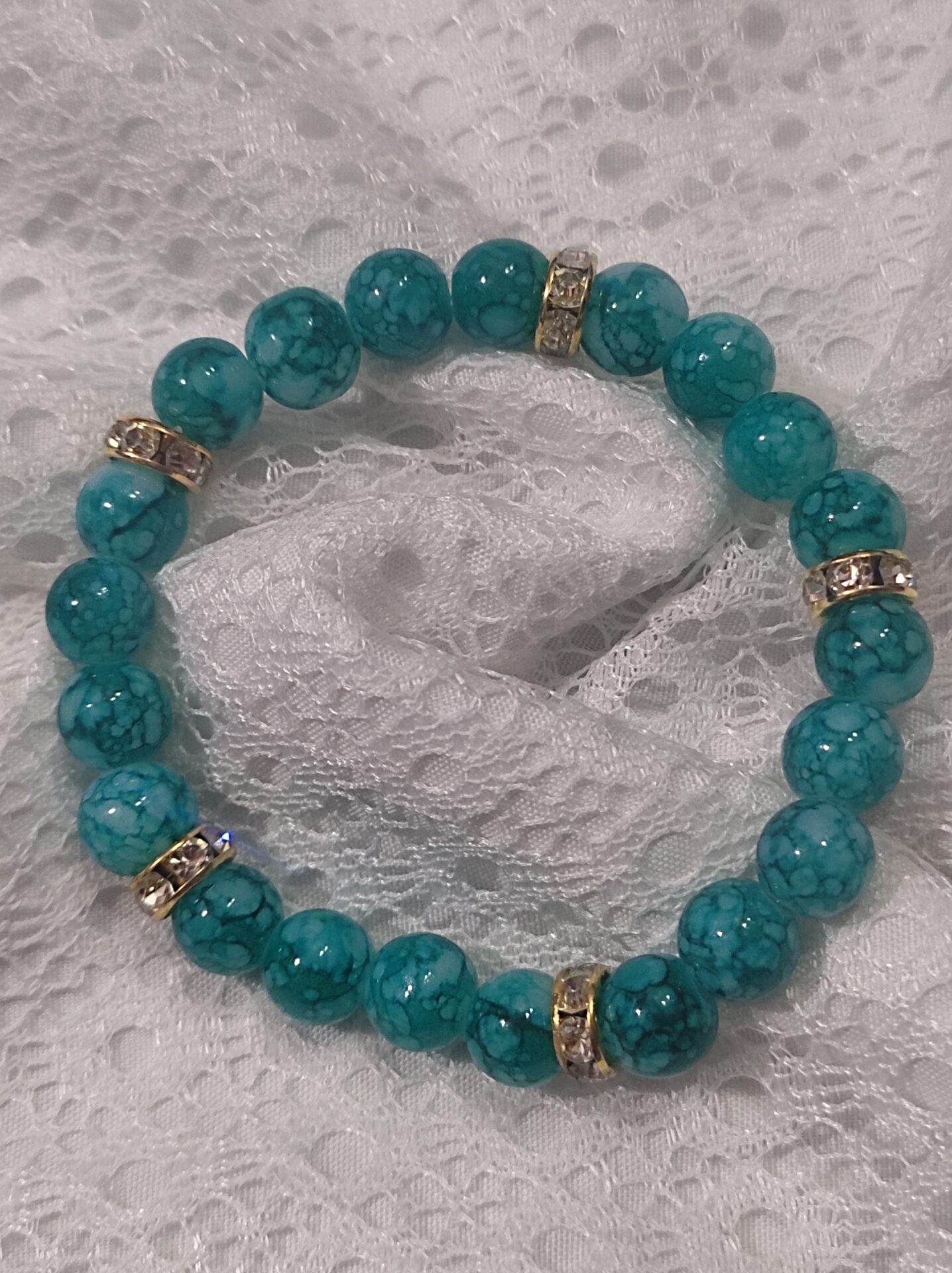 Printed glass beads bracelets. - AuthIndia