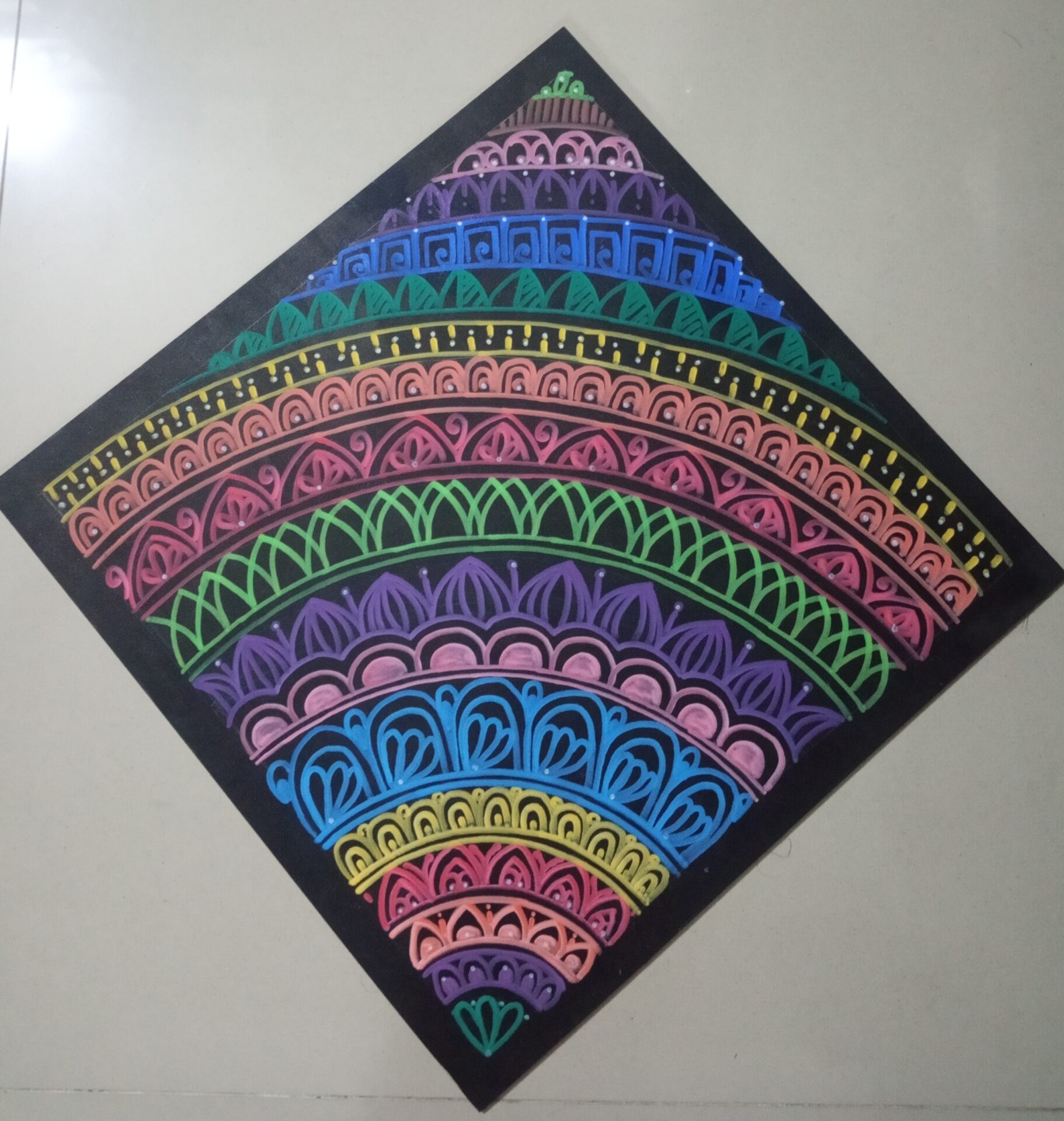 Mandala art colourful design